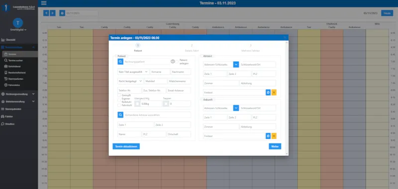 Luxambulance Appointment Scheduling Webapp